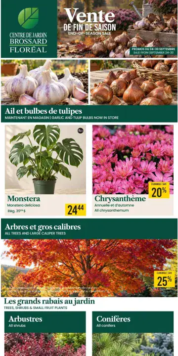 Aperçu de la Circulaire Centre de Jardin Brossard du 1 au 7 octobre 2026