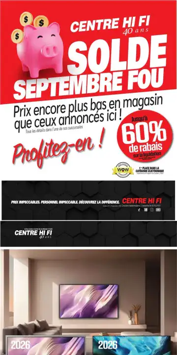 Aperçu de la Circulaire Centre Hi Fi du 18 au 24 septembre 2026