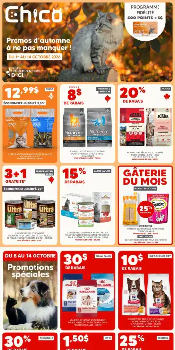 Aperçu de la Circulaire Chico du 1 au 14 octobre 2026