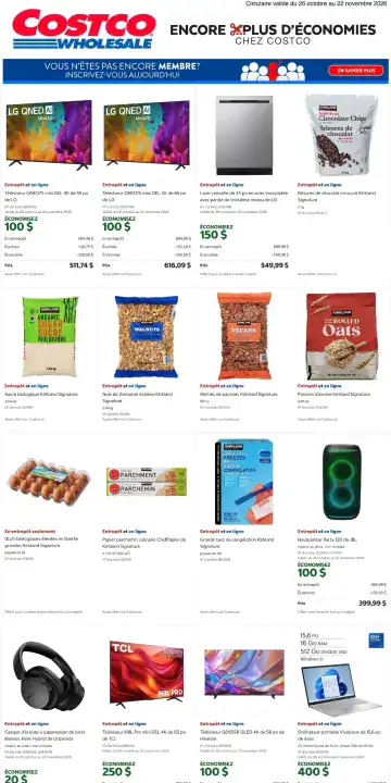 Aperçu de la Circulaire Costco du 26 octobre au 22 novembre 2026