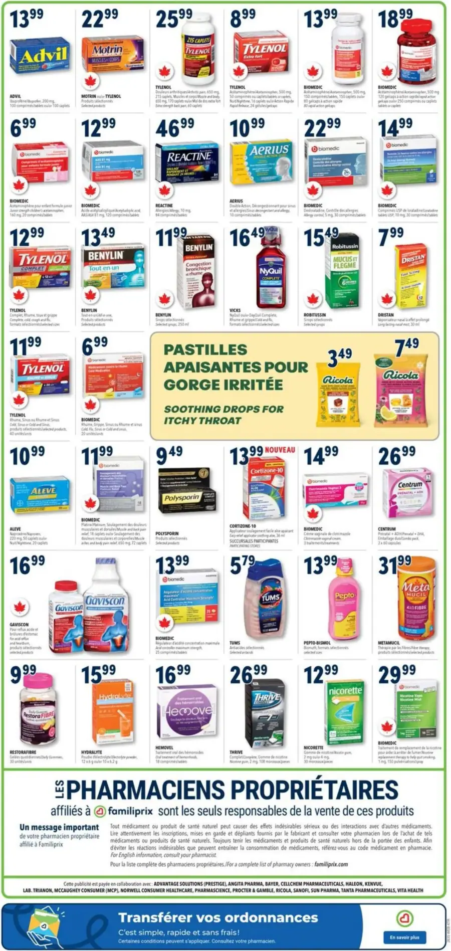 Page 3 du circulaire Familiprix.