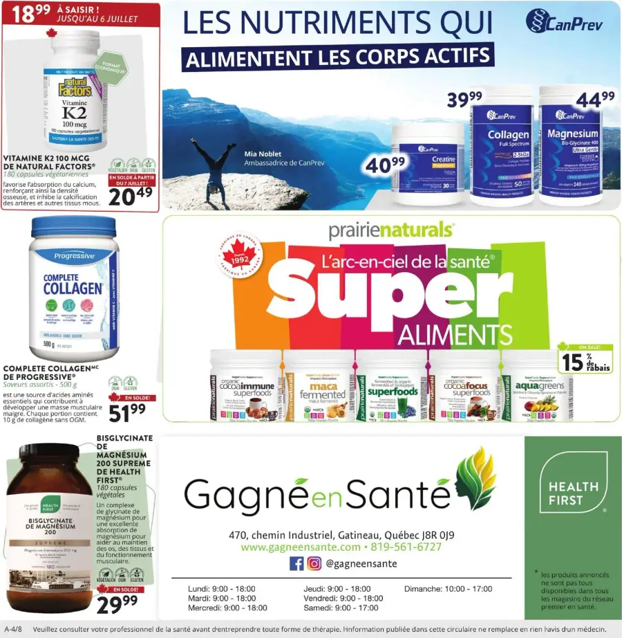 Page 4 du circulaire Gagné en Santé.