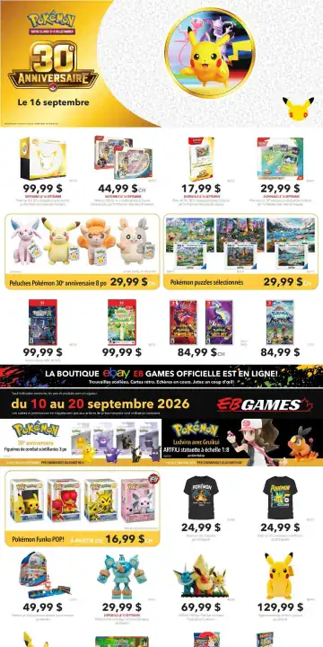 Aperçu de la Circulaire GameStop du 10 au 20 septembre 2026