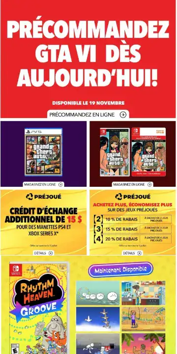 Aperçu de la Circulaire GameStop du 2 au 8 juillet 2026