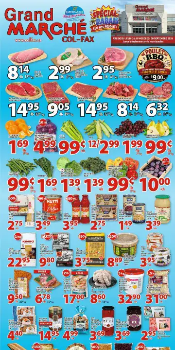 Aperçu de la Circulaire Grand Marché Col-Fax du 24 au 30 septembre 2026