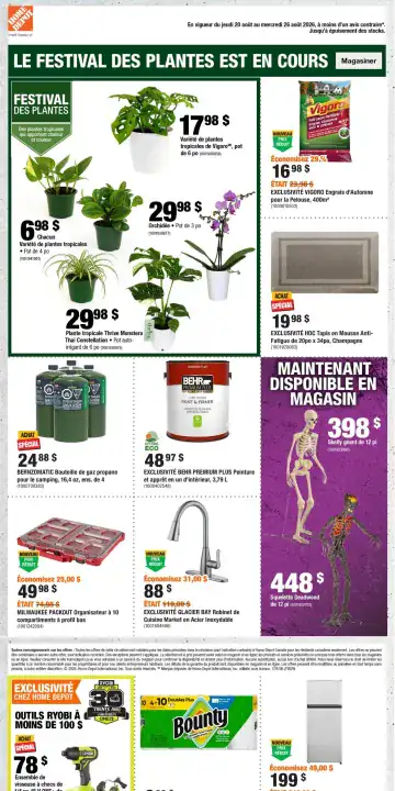 Aperçu de la Circulaire Home Depot du 20 au 26 août 2026