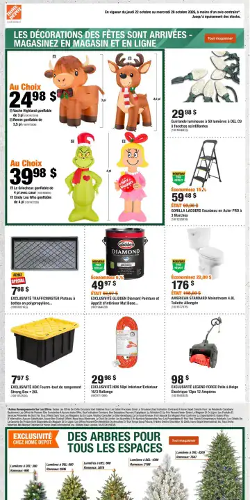 Aperçu de la Circulaire Home Depot du 22 au 28 octobre 2026