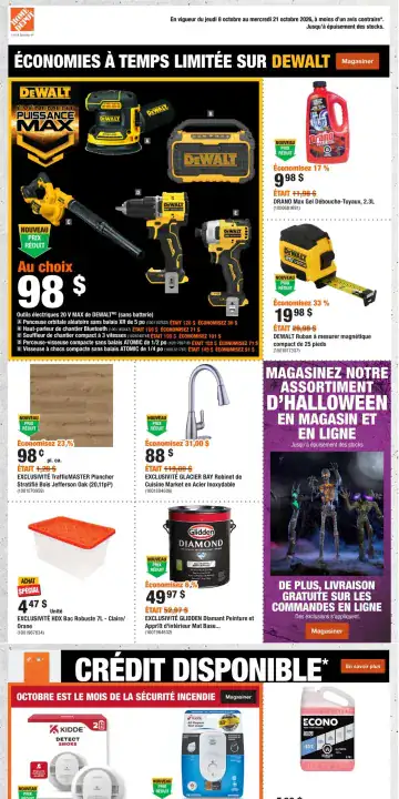 Aperçu de la Circulaire Home Depot du 8 au 21 octobre 2026