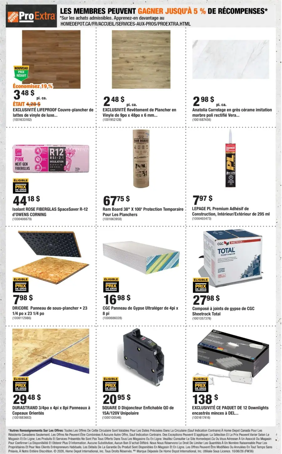 Page 8 du circulaire Home Depot.