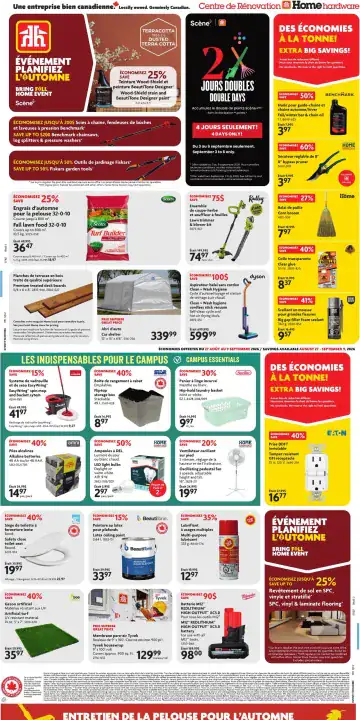 Aperçu de la Circulaire Home Hardware du 27 août au 9 septembre 2026