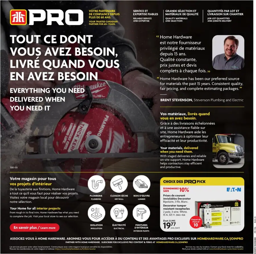 Page 25 du circulaire Home Hardware.