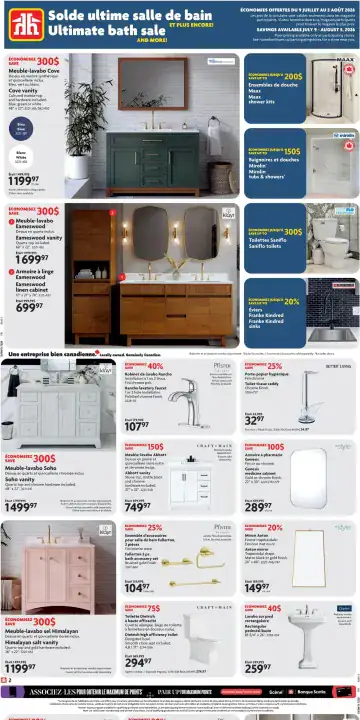 Aperçu de la Circulaire Home Hardware Solde de salle de bain du 9 juillet au 5 août 2026