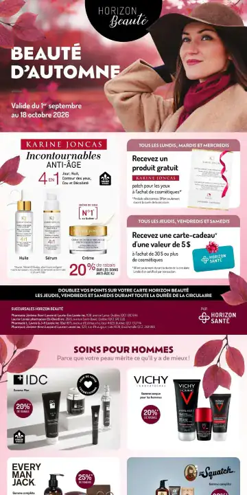Aperçu de la Circulaire Horizon Santé Beauté d'Automne du 1 septembre au 18 octobre 2026