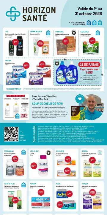 Aperçu de la Circulaire Horizon Santé du 1 au 31 octobre 2026