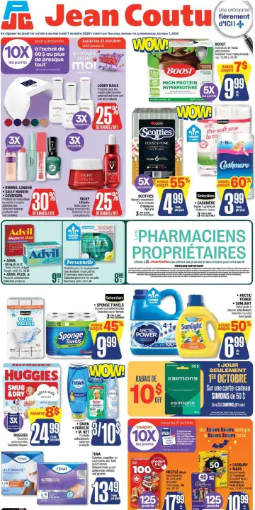 Aperçu de la Circulaire Jean Coutu du 1 au 7 octobre 2026