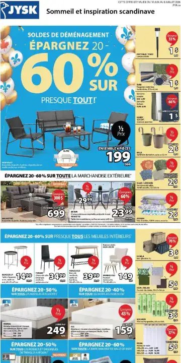 Aperçu de la Circulaire Jysk du 18 juin au 8 juillet 2026