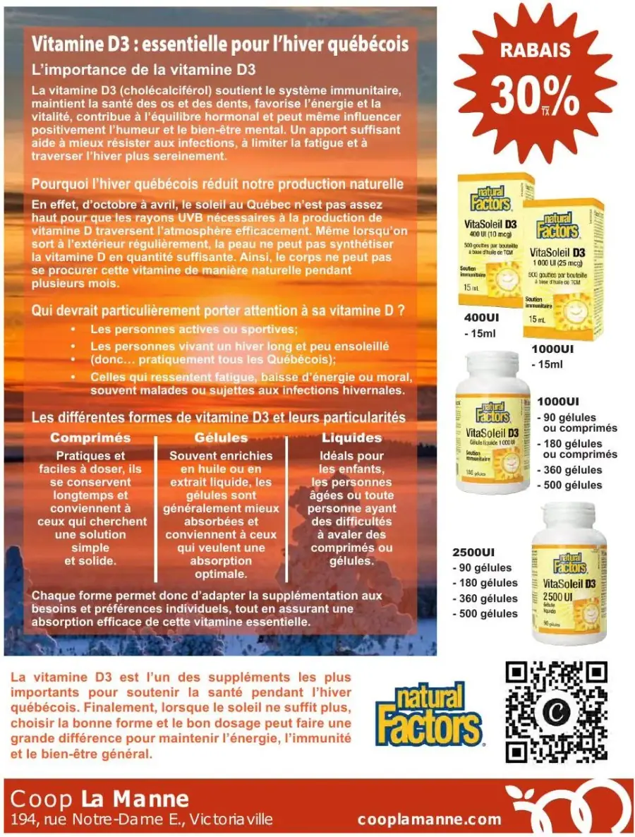 Page 7 du circulaire La Manne Épicerie Santé.