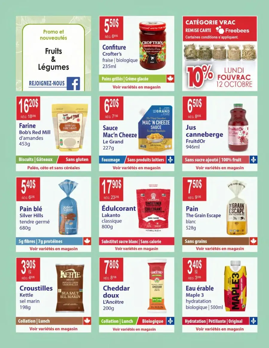Page 8 du circulaire La Manne Épicerie Santé.