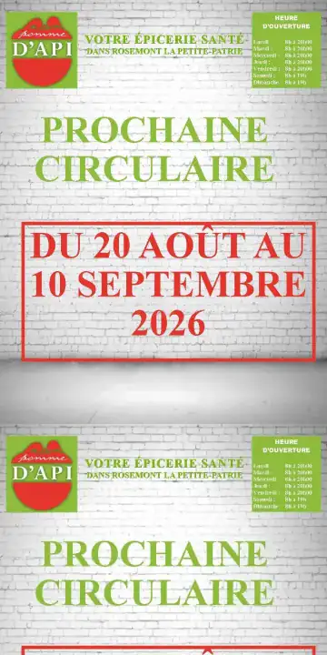 Aperçu de la Circulaire La Pomme d'Api du 20 août au 10 septembre 2026