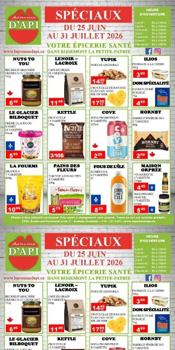 Aperçu de la Circulaire La Pomme d’Api du 25 juin au 31 juillet 2026
