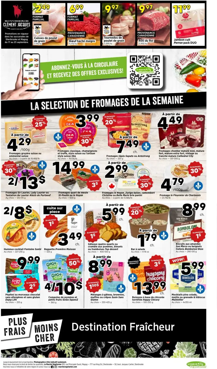 Page 3 du circulaire Le Marché Végétarien.