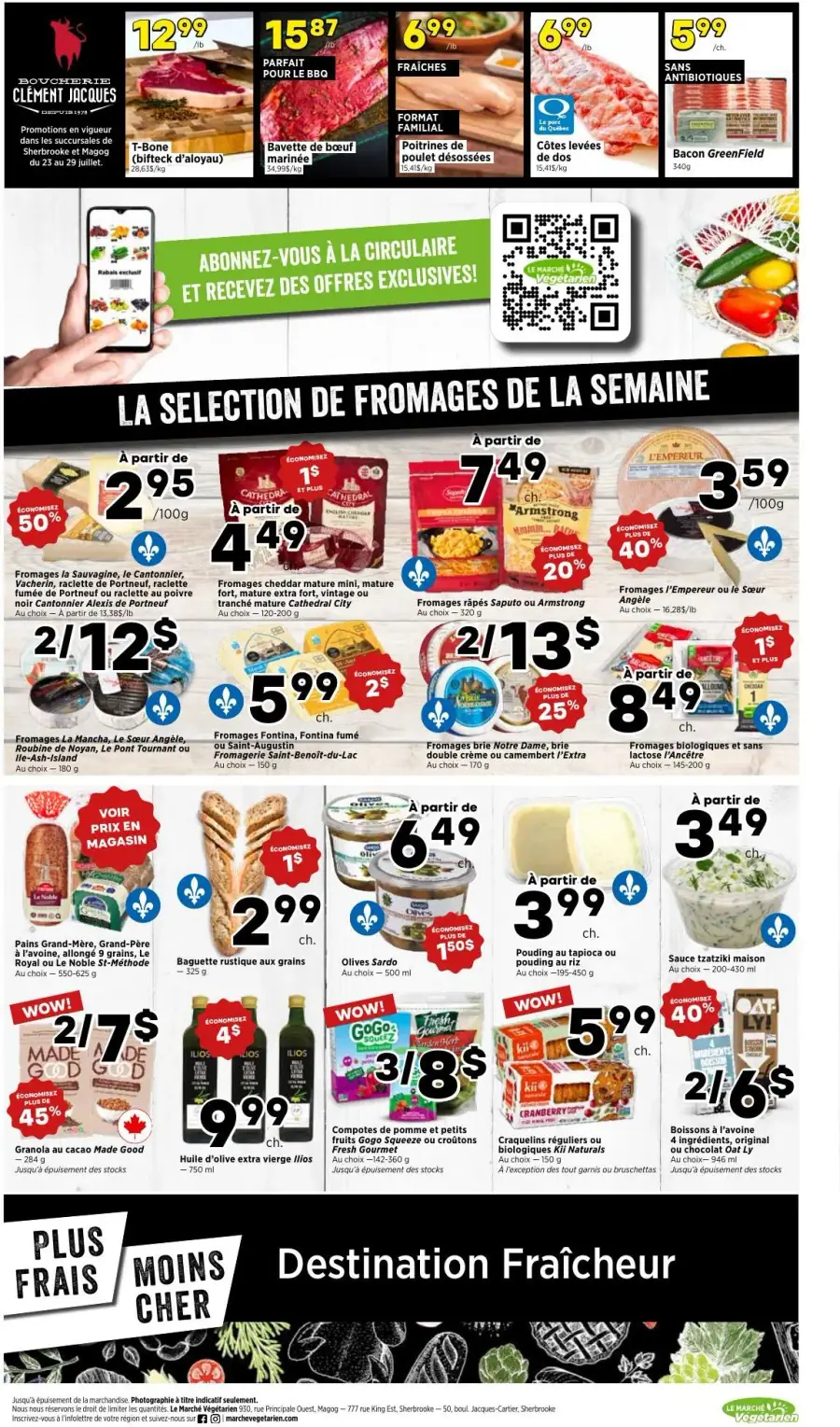 Page 3 du circulaire Le Marché Végétarien.
