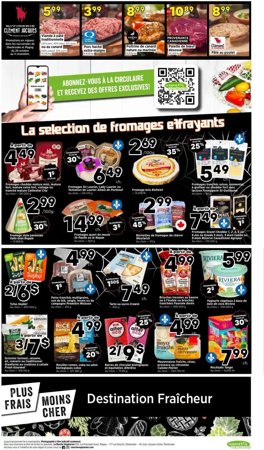 Page 3 du circulaire Le Marché Végétarien.