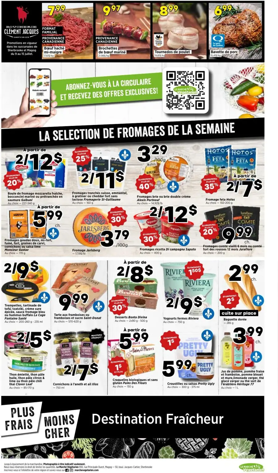 Page 3 du circulaire Le Marché Végétarien.