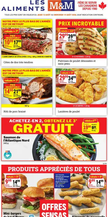 Aperçu de la Circulaire Les Aliments M&M du 13 au 19 août 2026