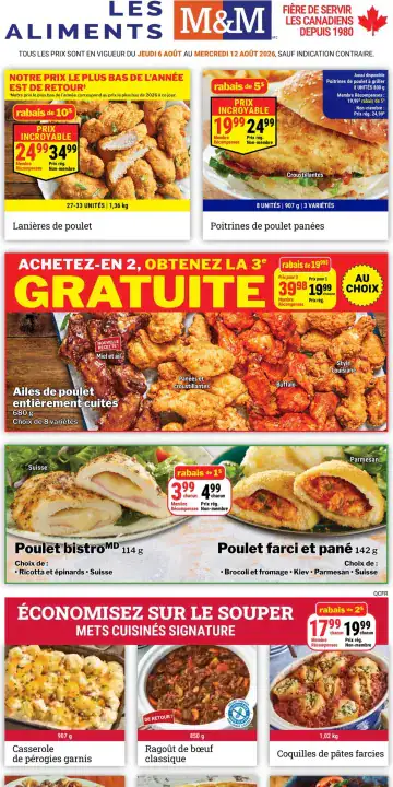 Aperçu de la Circulaire Les Aliments M&M du 6 au 12 août 2026