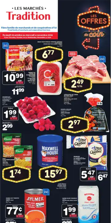 Aperçu de la Circulaire Les Marchés Tradition du 29 octobre au 4 novembre 2026