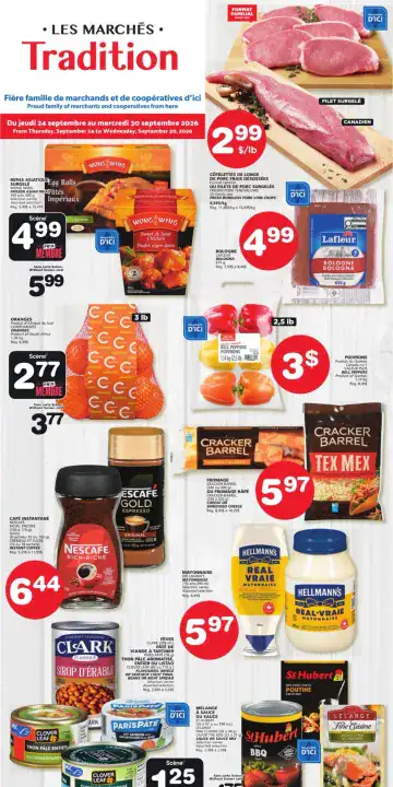Aperçu de la Circulaire Les Marchés Tradition Marchés Coop du 24 au 30 septembre 2026