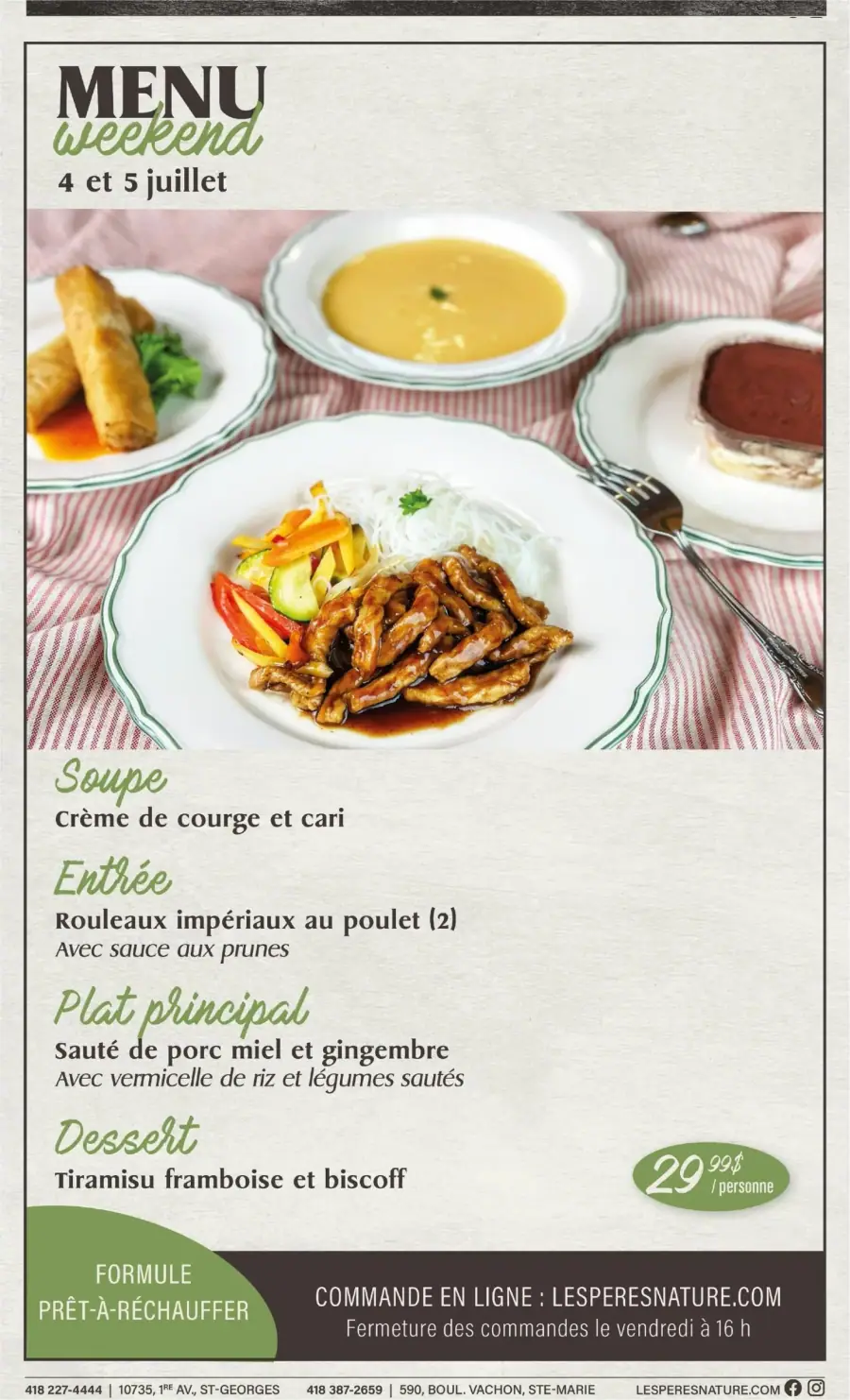 Page 3 du circulaire Les Pères Nature.