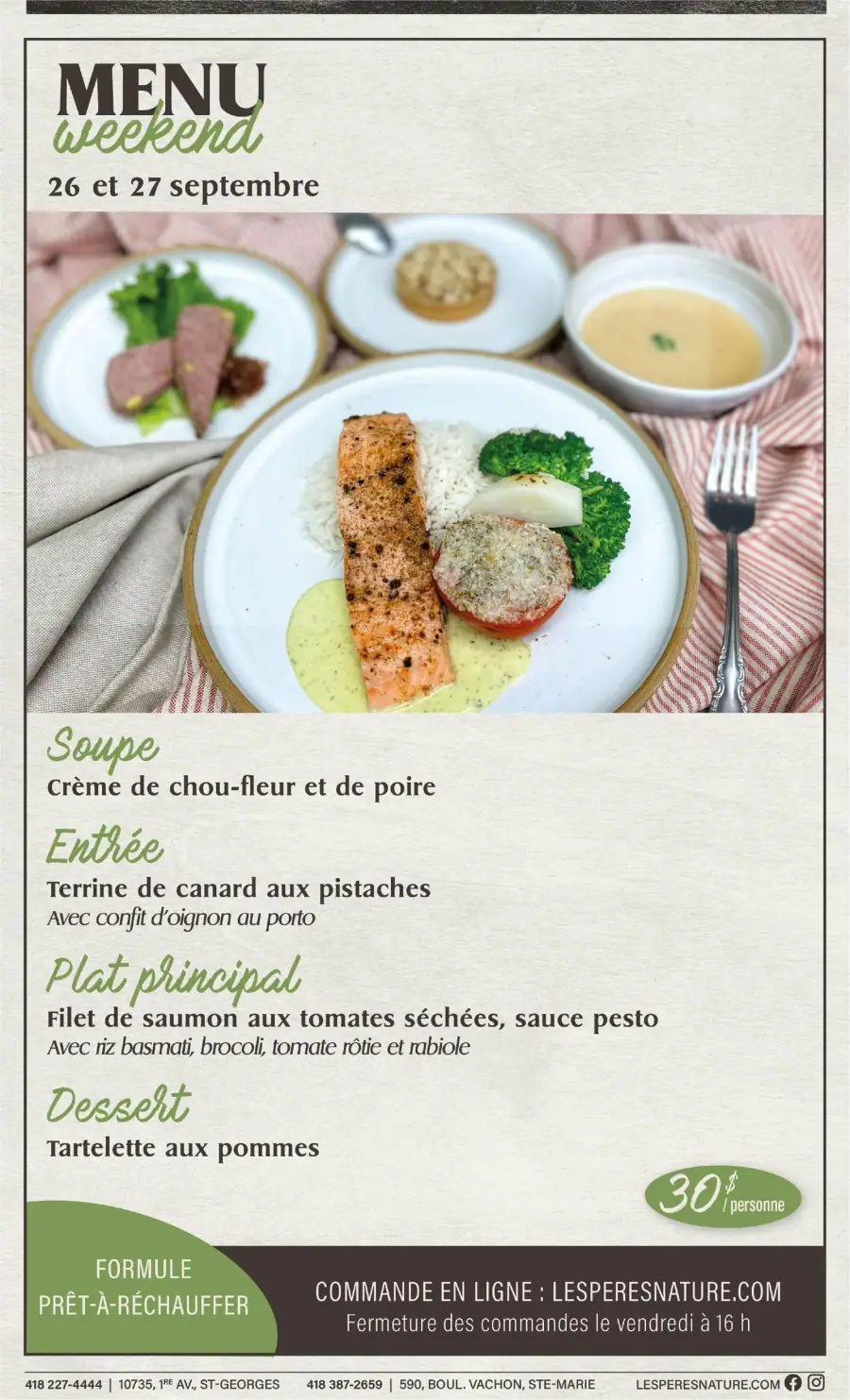 Page 3 du circulaire Les Pères Nature.