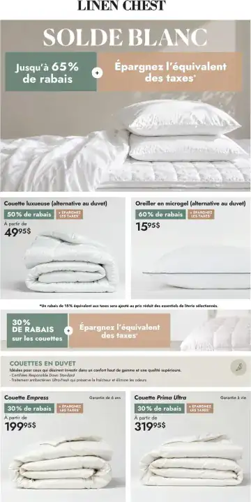 Aperçu de la Circulaire Linen Chest du 1 au 31 juillet 2026