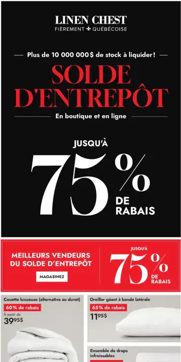 Aperçu de la Circulaire Linen Chest du 1 au 31 octobre 2026