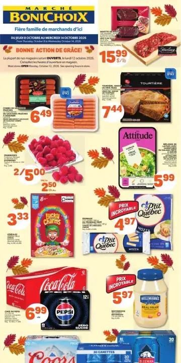 Aperçu de la Circulaire Marché Bonichoix du 8 au 14 octobre 2026