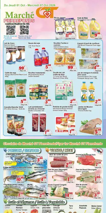 Aperçu de la Circulaire Marché C&T Pierrefonds-Roxboro du 1 au 7 octobre 2026