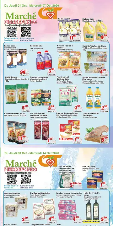 Aperçu de la Circulaire Marché C&T Pierrefonds-Roxboro du 8 au 14 octobre 2026