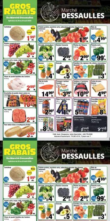 Aperçu de la Circulaire Marché Dessaulles du 20 au 26 août 2026