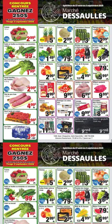 Aperçu de la Circulaire Marché Dessaulles du 27 août au 2 septembre 2026