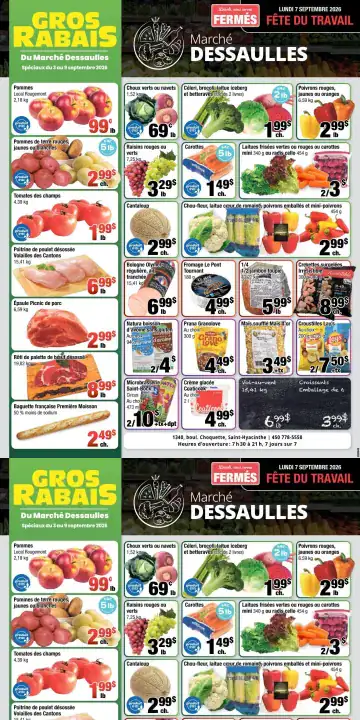 Aperçu de la Circulaire Marché Dessaulles du 3 au 9 septembre 2026
