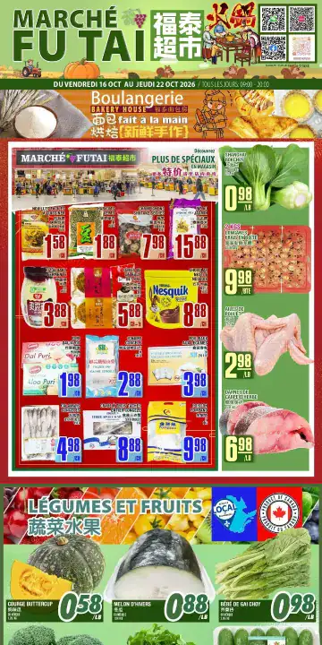 Aperçu de la Circulaire Marché Fu Tai du 16 au 22 octobre 2026