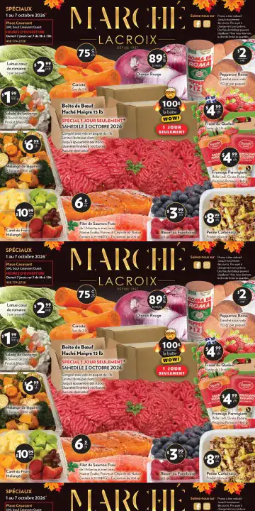 Aperçu de la Circulaire Marché Lacroix du 1 au 7 octobre 2026