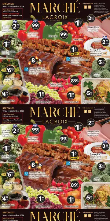 Aperçu de la Circulaire Marché Lacroix du 10 au 16 septembre 2026