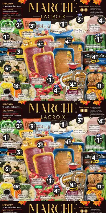 Aperçu de la Circulaire Marché Lacroix du 15 au 21 octobre 2026