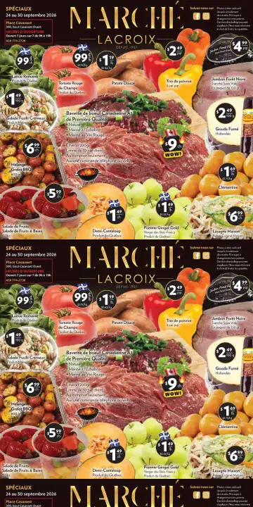 Aperçu de la Circulaire Marché Lacroix du 24 au 30 septembre 2026