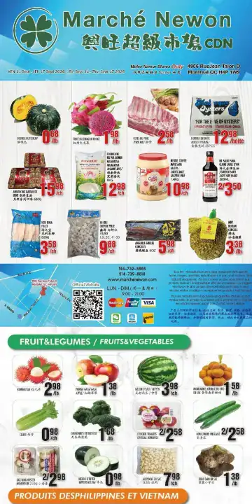 Aperçu de la Circulaire Marché Newon Jean-Talon du 11 au 17 septembre 2026