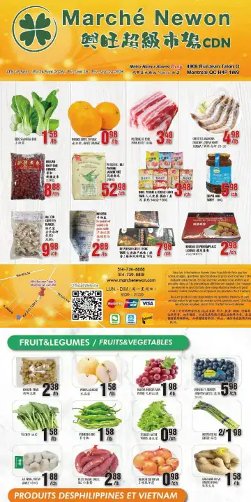 Aperçu de la Circulaire Marché Newon Jean-Talon du 18 au 24 septembre 2026