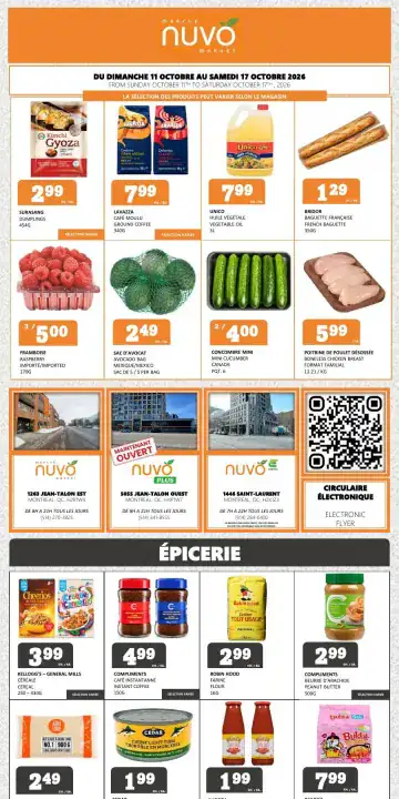 Aperçu de la Circulaire Marché Nuvo du 11 au 17 octobre 2026